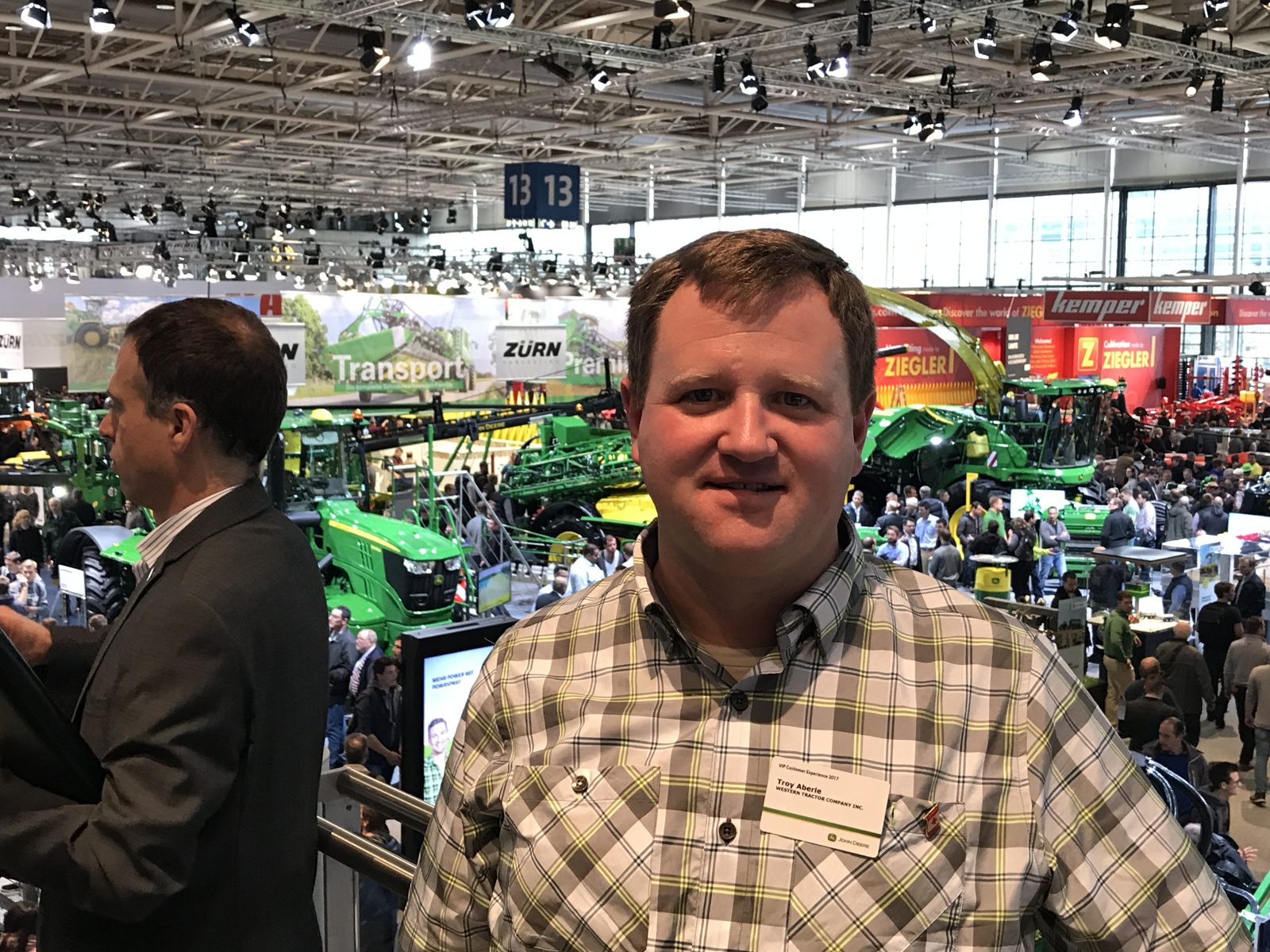 A moment at the John Deere exhibition during the 2017 customer experience.