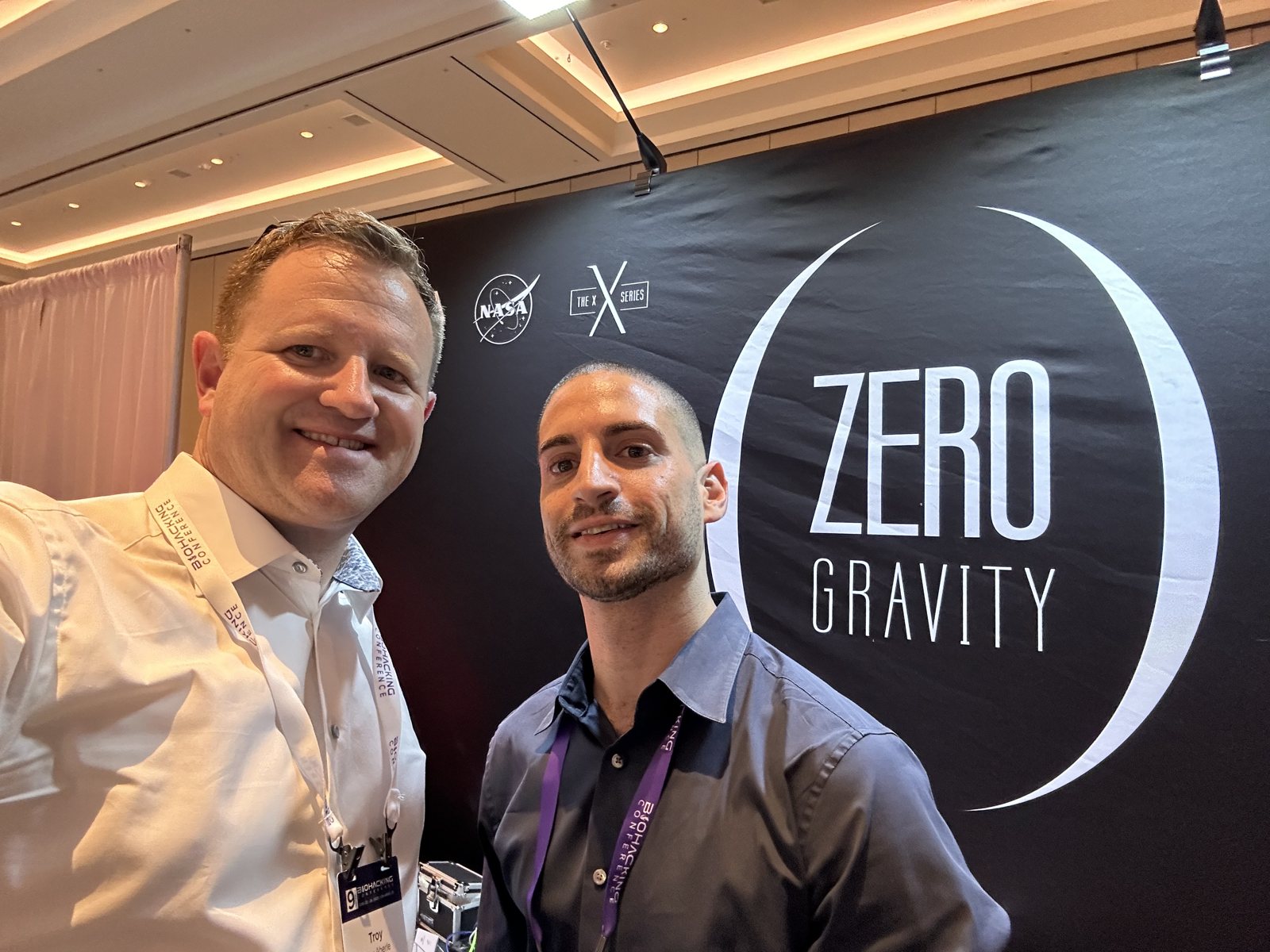 Exploring the Zero Gravity exhibit.