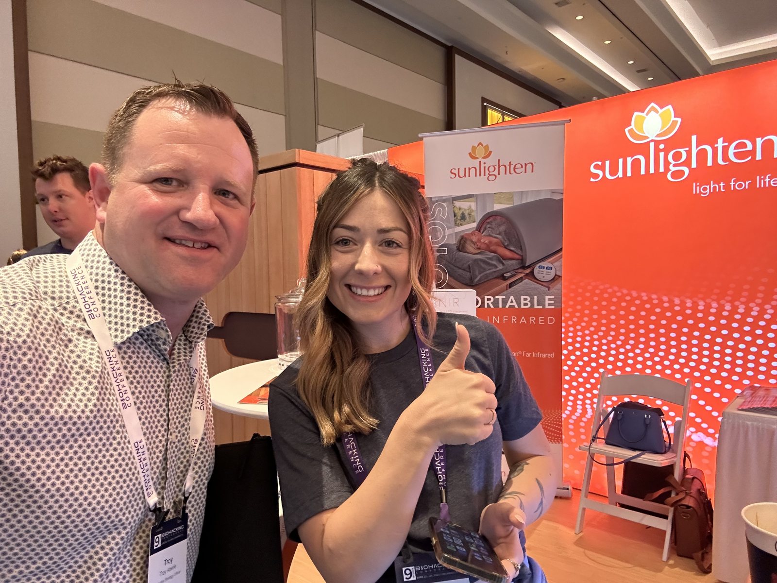 A visit to the Sunlighten exhibit.