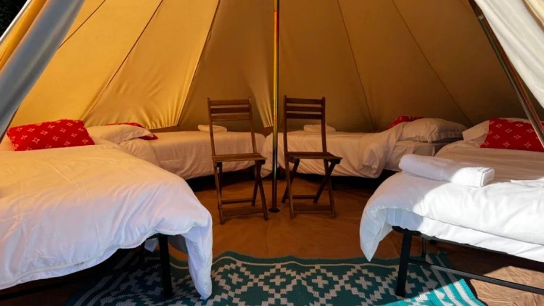 Glamping Bell Tent interior 2