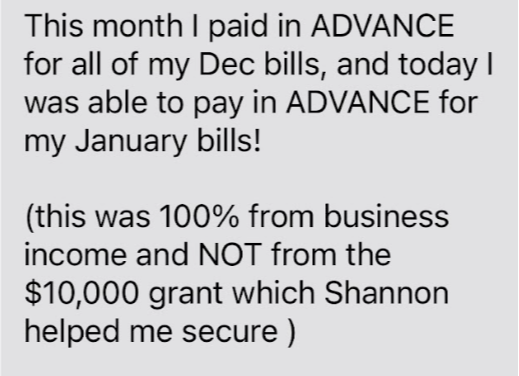 Client testimonial