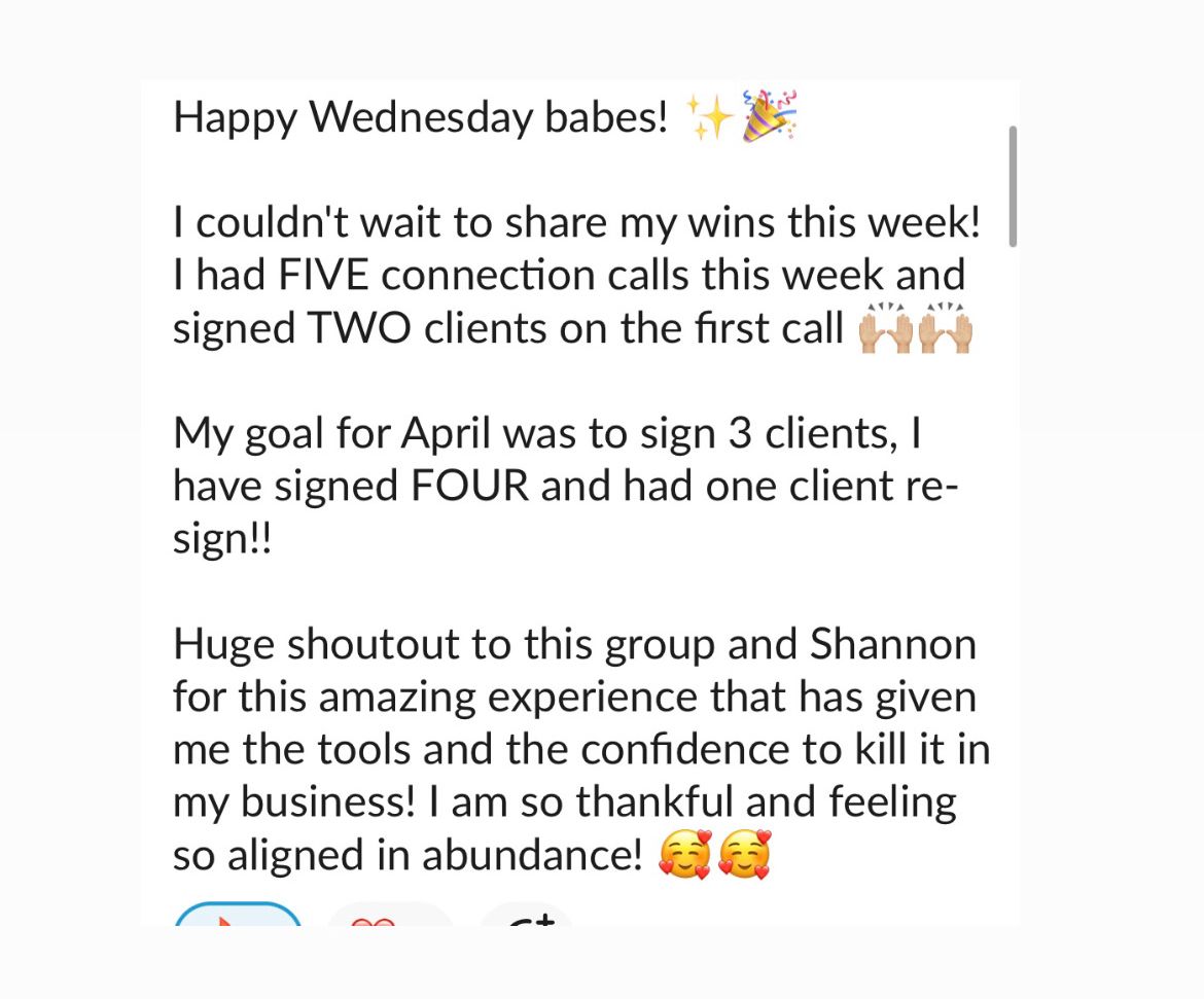 Client testimonial