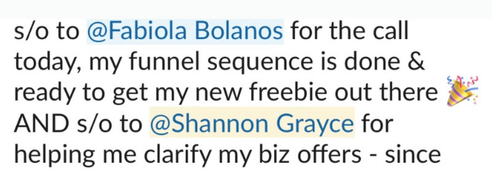 Client testimonial