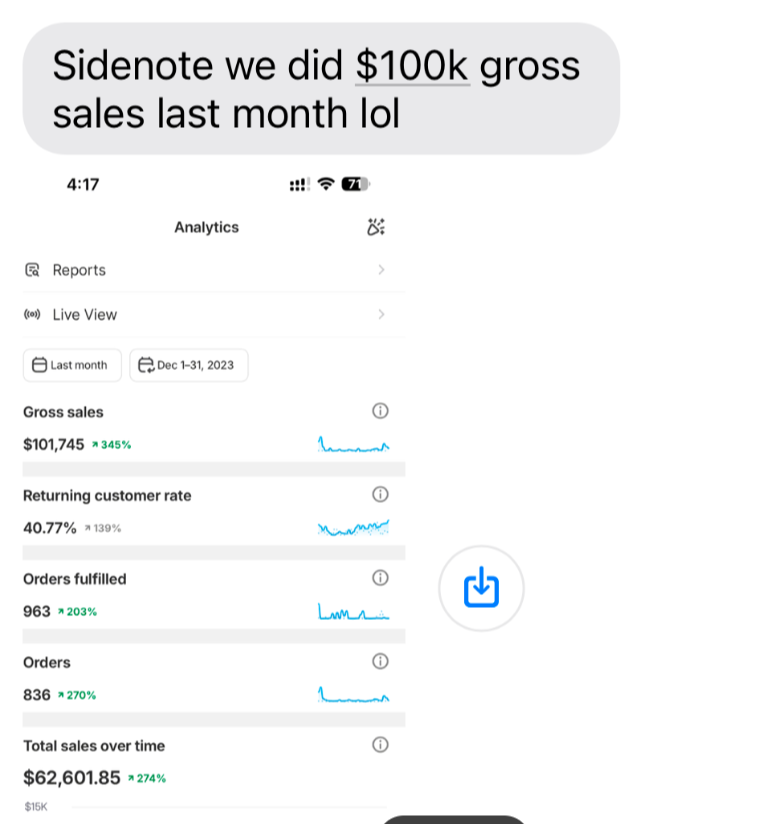 Client testimonial