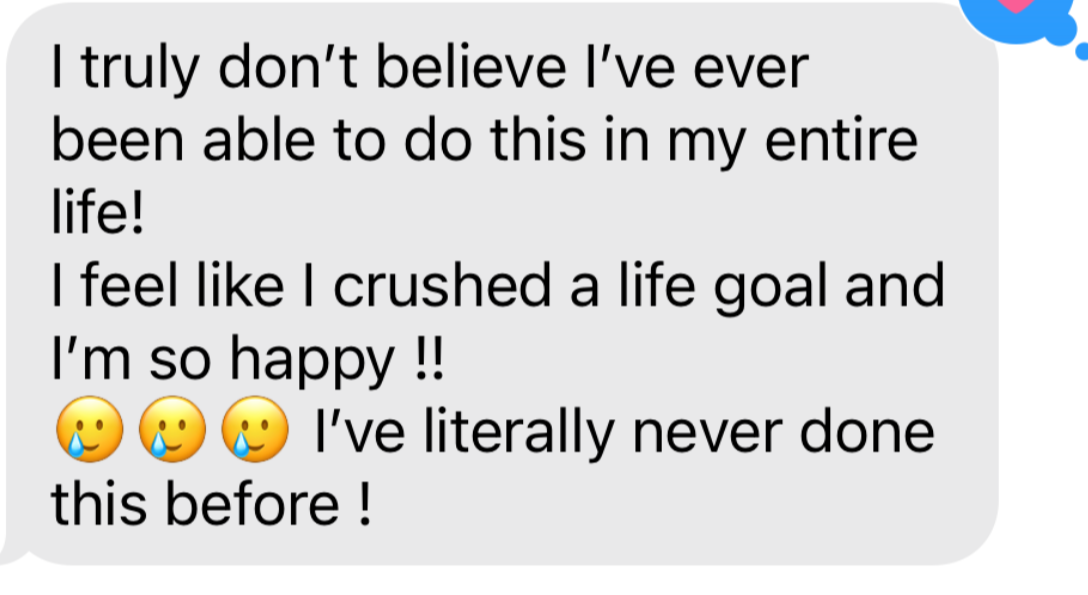 Client testimonial