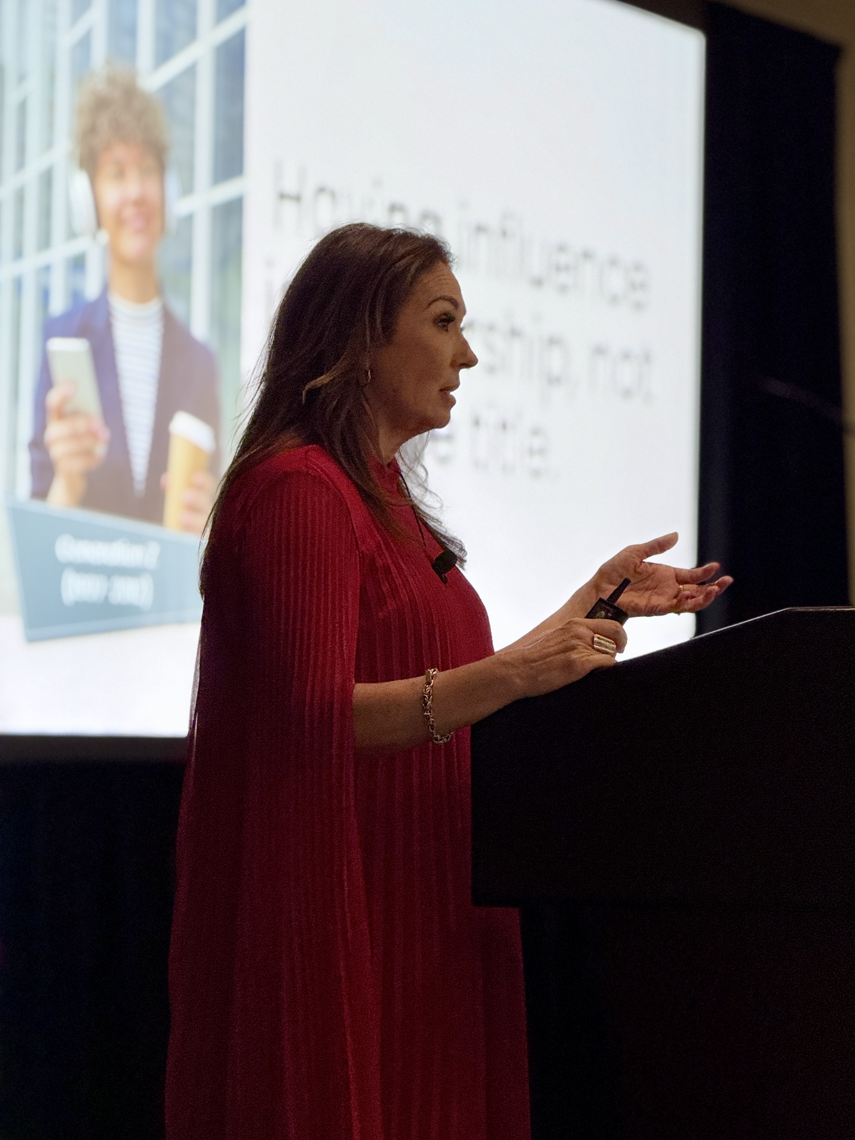 Jennifer Krueger at conference