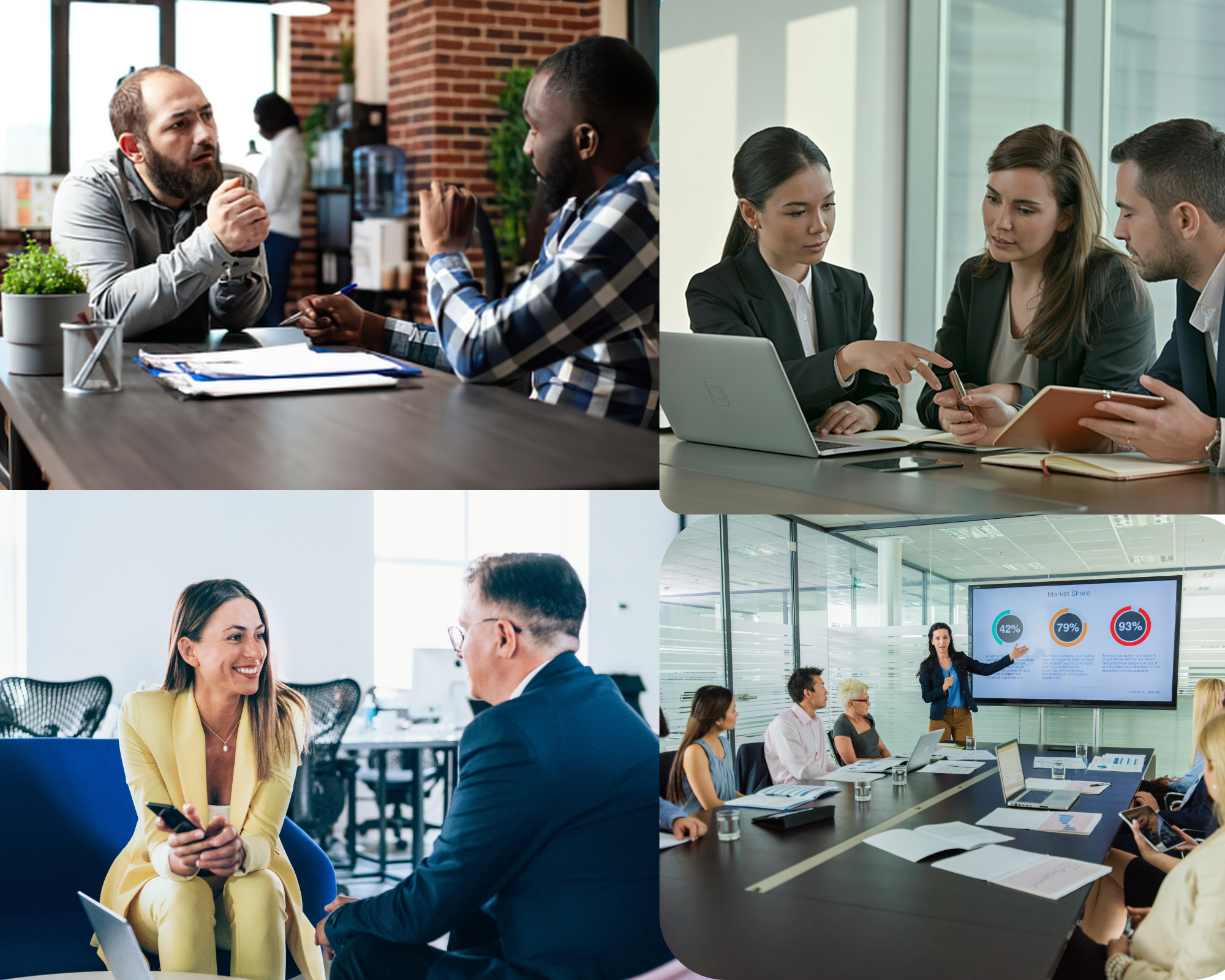 B2B salespeople in first meetings