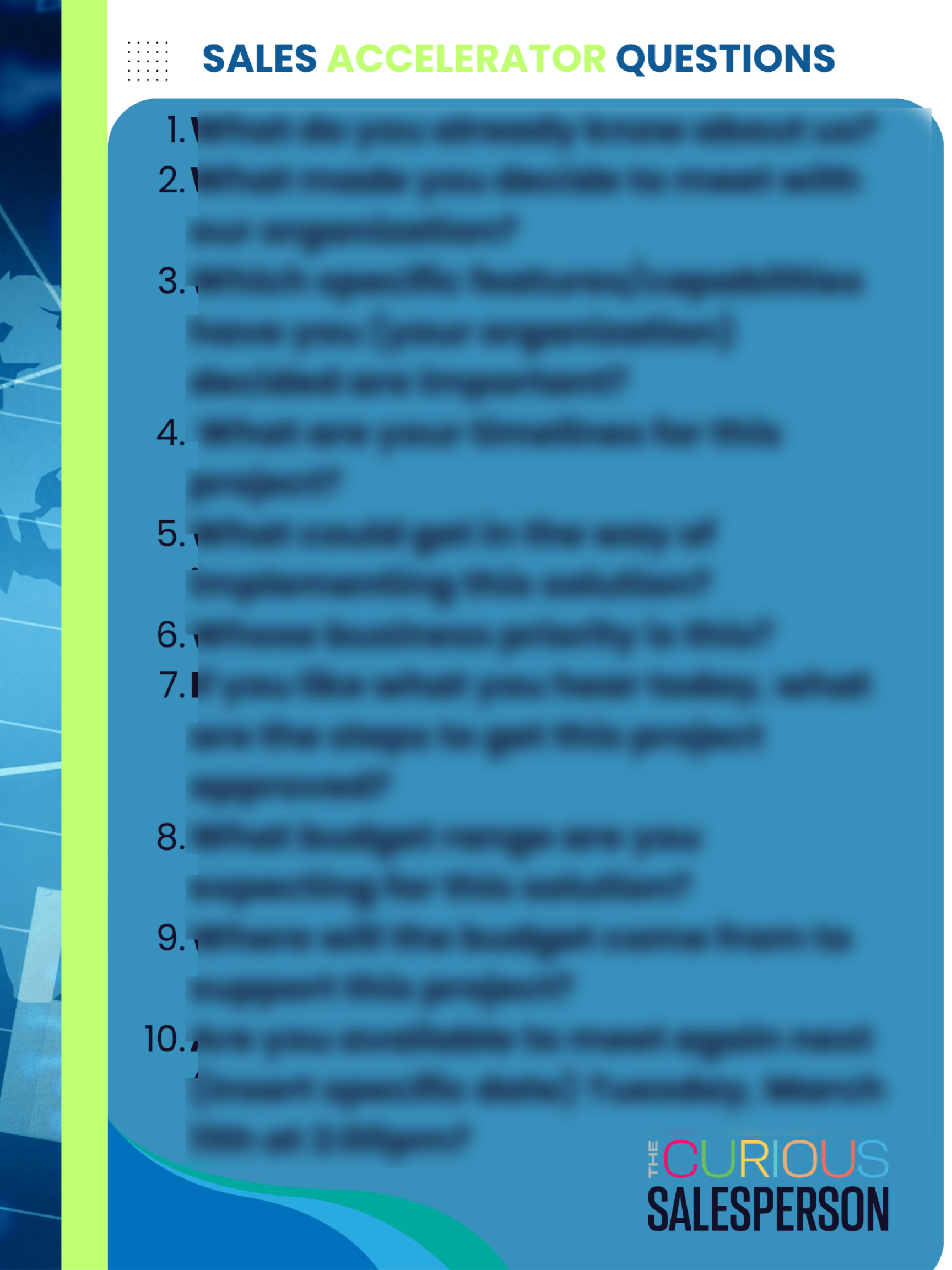 10 Sales Accelerator Questions