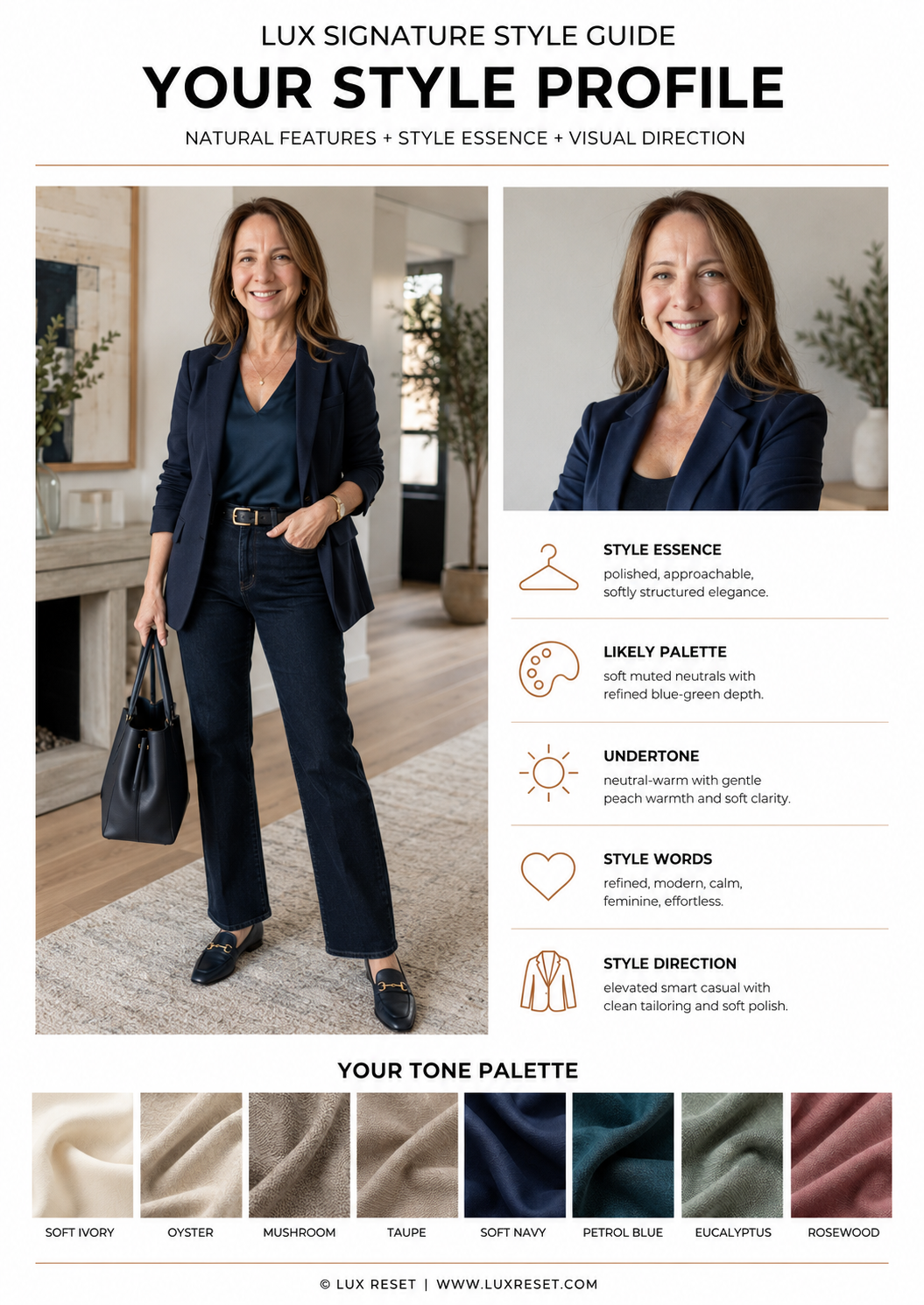 Page 1 of Christine's LUX Signature Style Guide