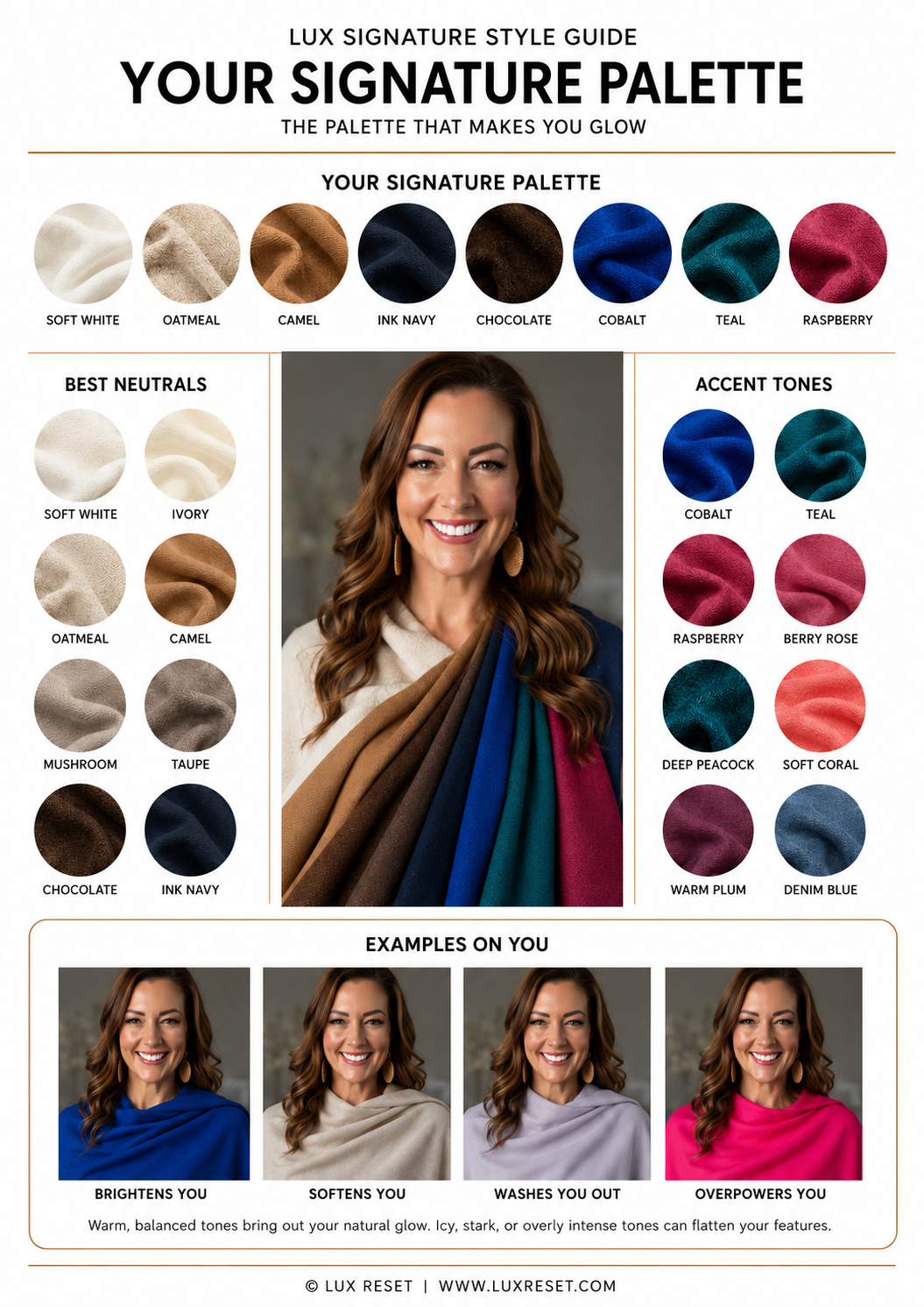 Jaimie's LUX Signature Style Guide - Signature Palette page