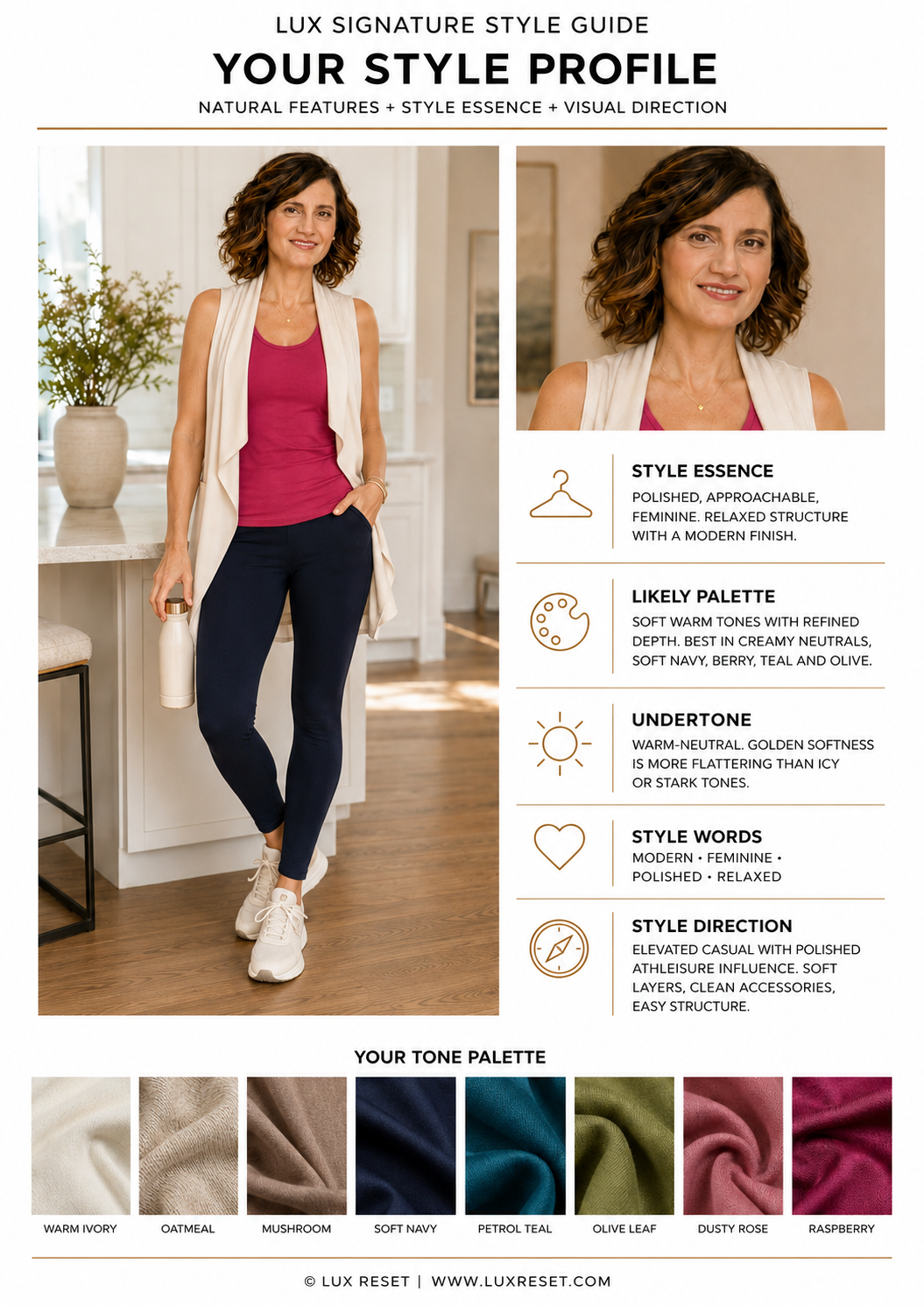 Kellie's LUX Signature Style Guide - Style Profile page