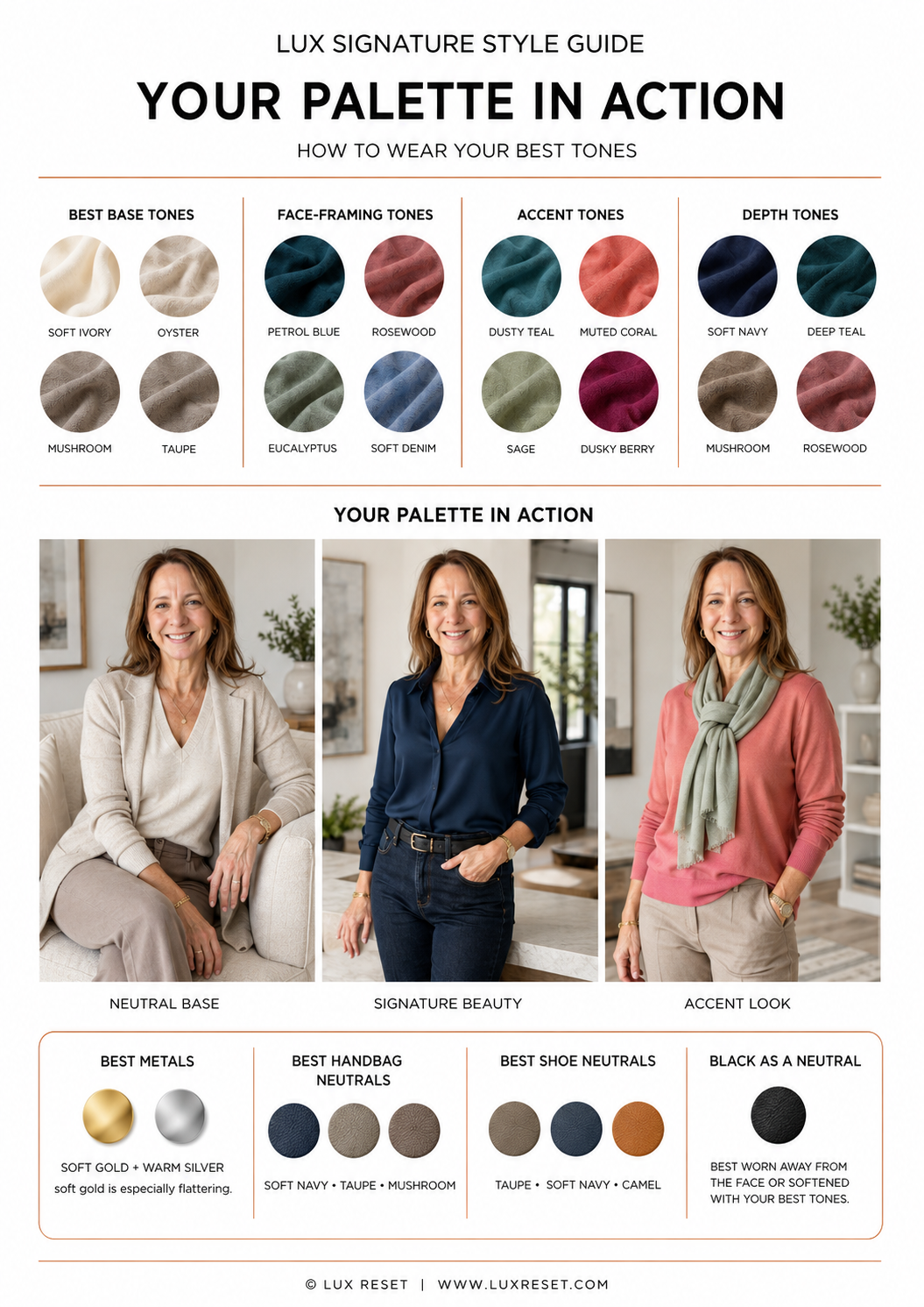 Christine's LUX Signature Style Guide - Palette in Action page