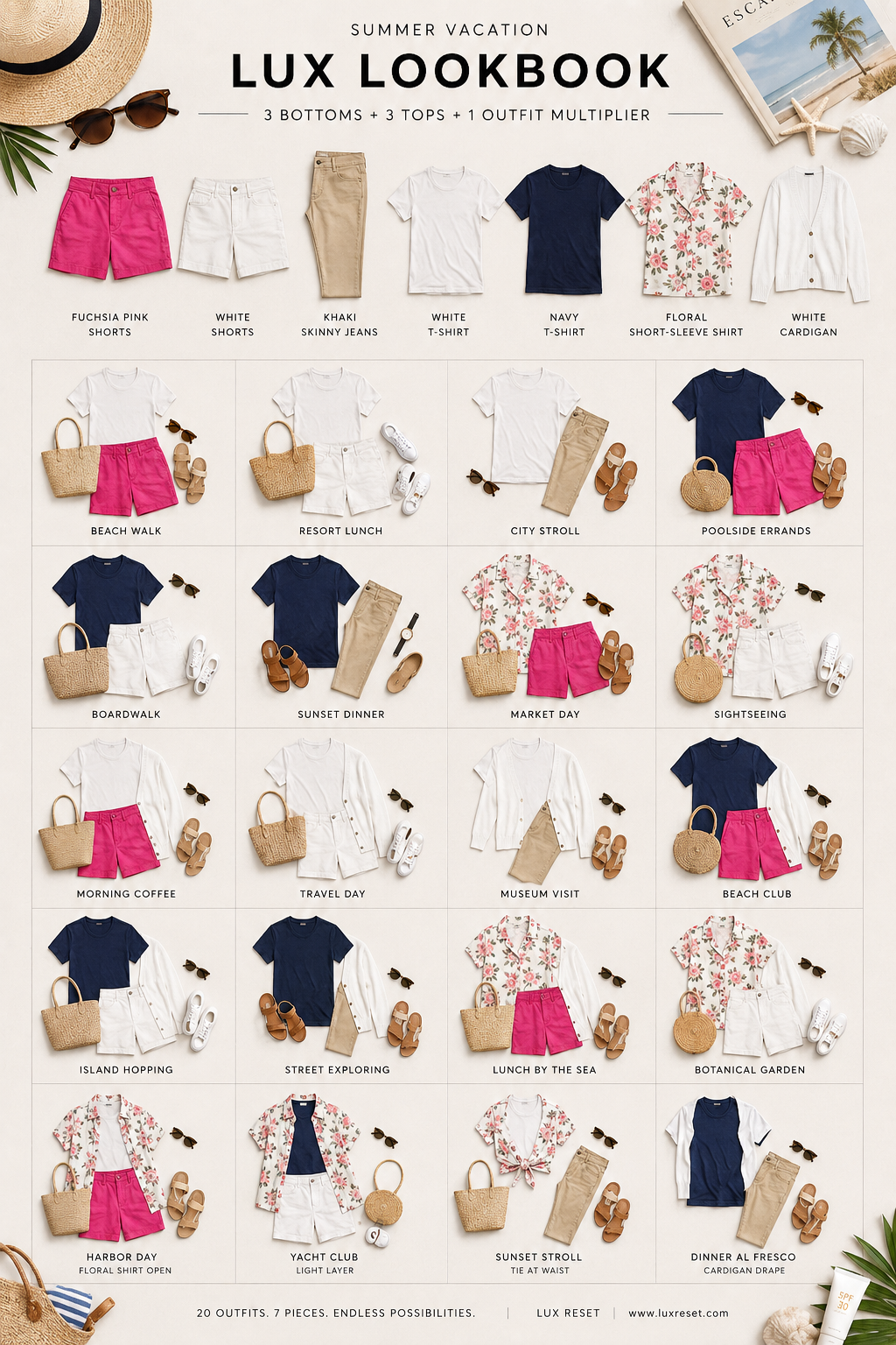 LUX Curated Travel Closet lookbook preview