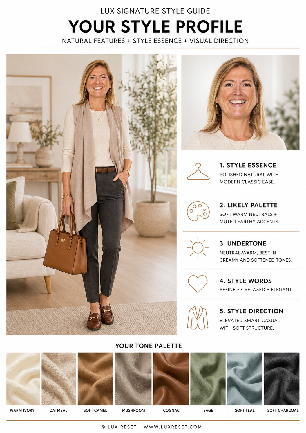 Heather's LUX Signature Style Guide - Style Profile page