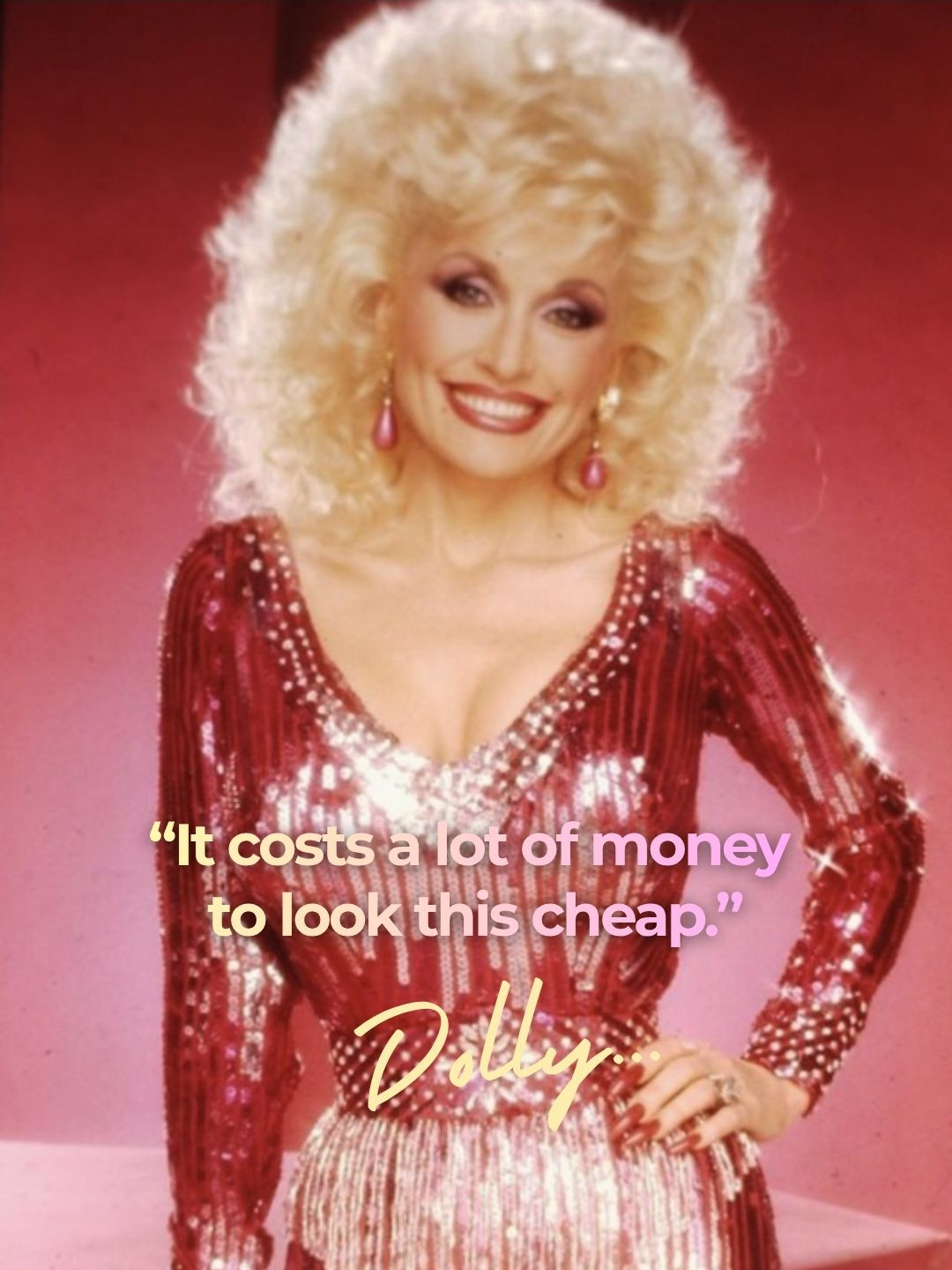 Dolly Parton in a white rhinestone vest and trousers &mdash; 'The rhinestones got your attention but it was what she did with that attention was the real story'