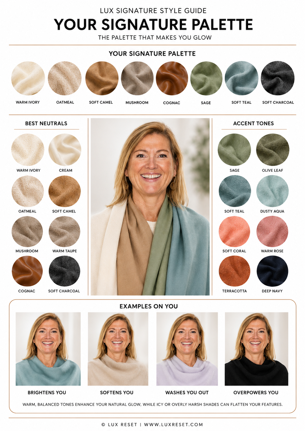 Heather's LUX Signature Style Guide - Signature Palette page