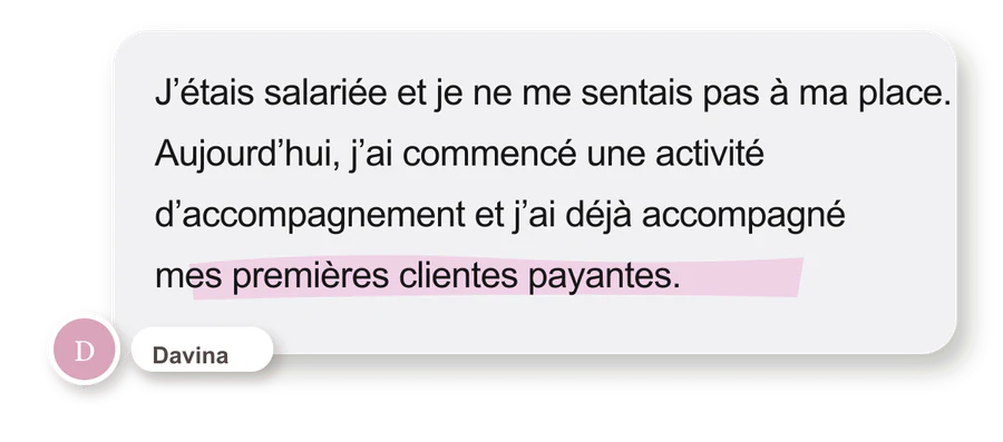 Témoignage de Davina
