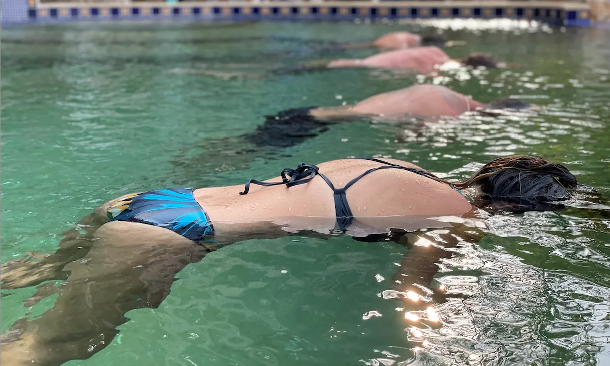 Breath-hold practice in the water