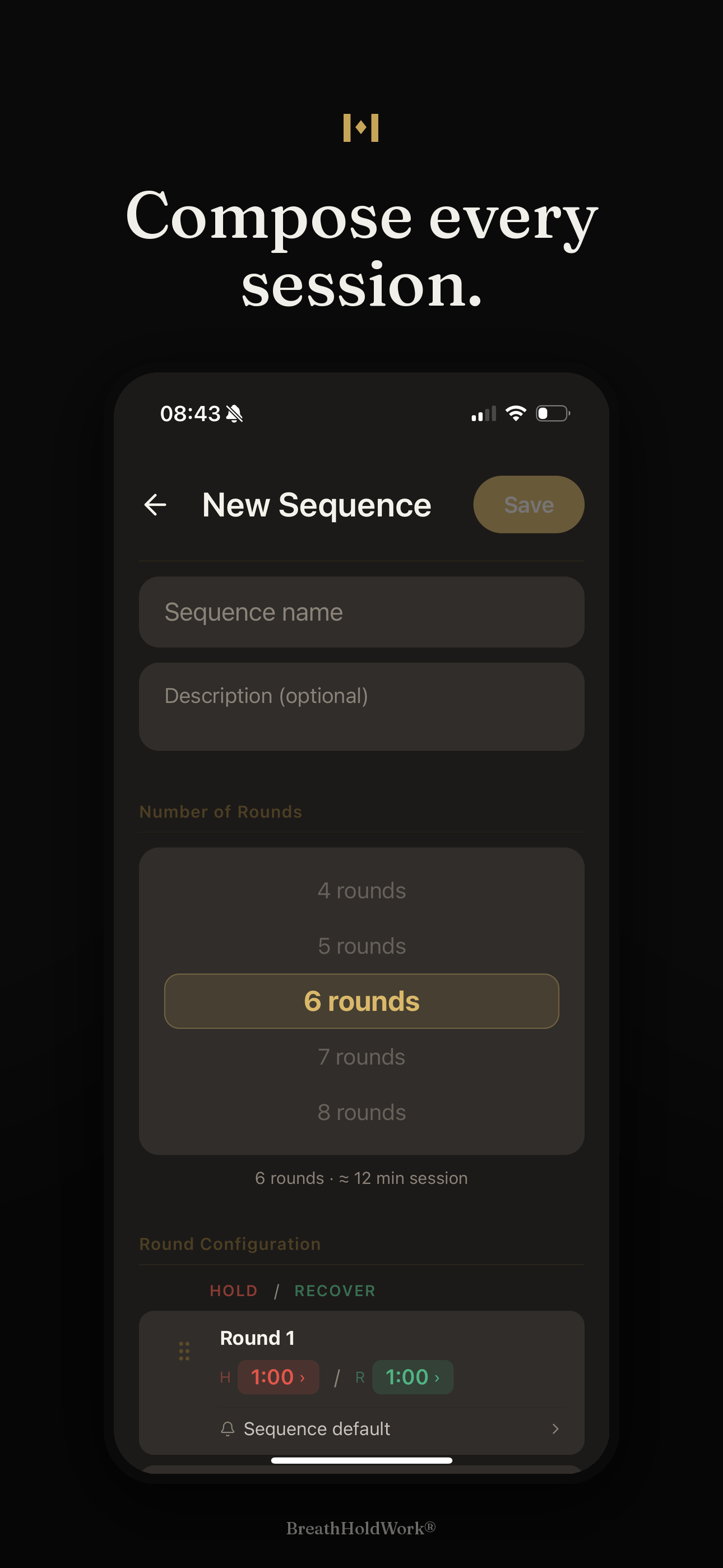 Build the sequence — BHW Practice App