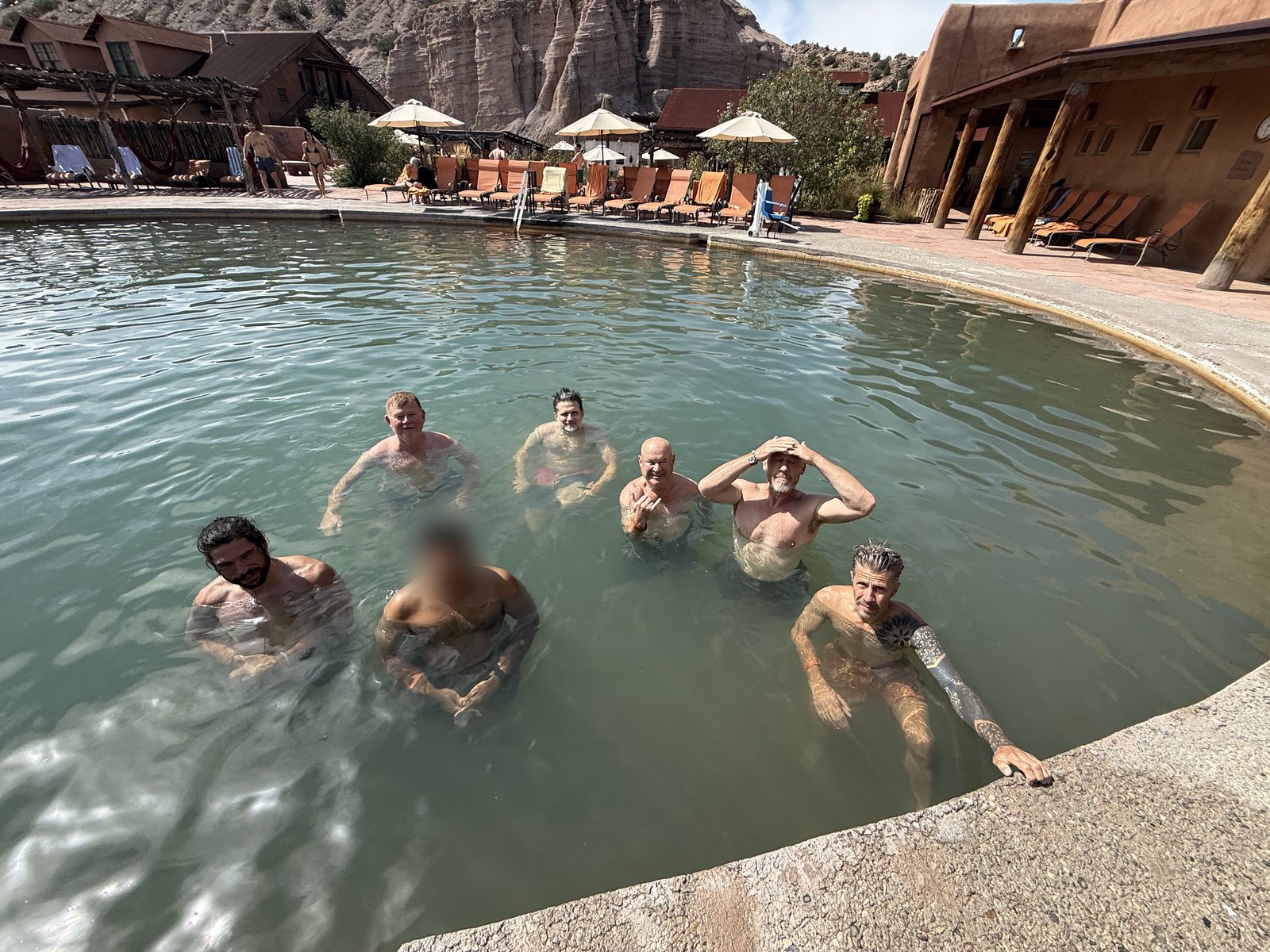 The Santa Fe Immersion group in the warm springs