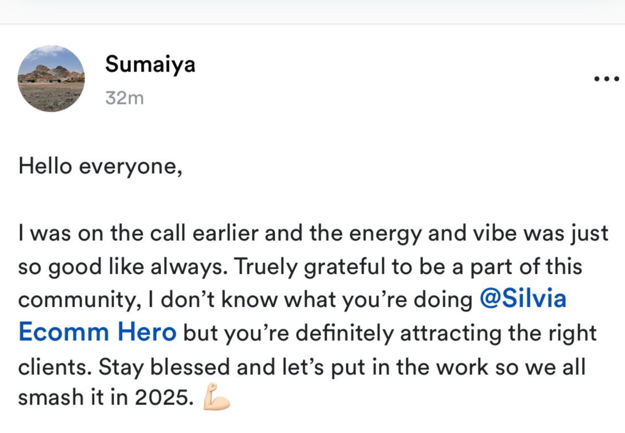 Student testimonial