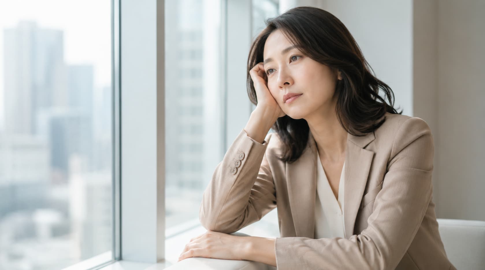 考える女性