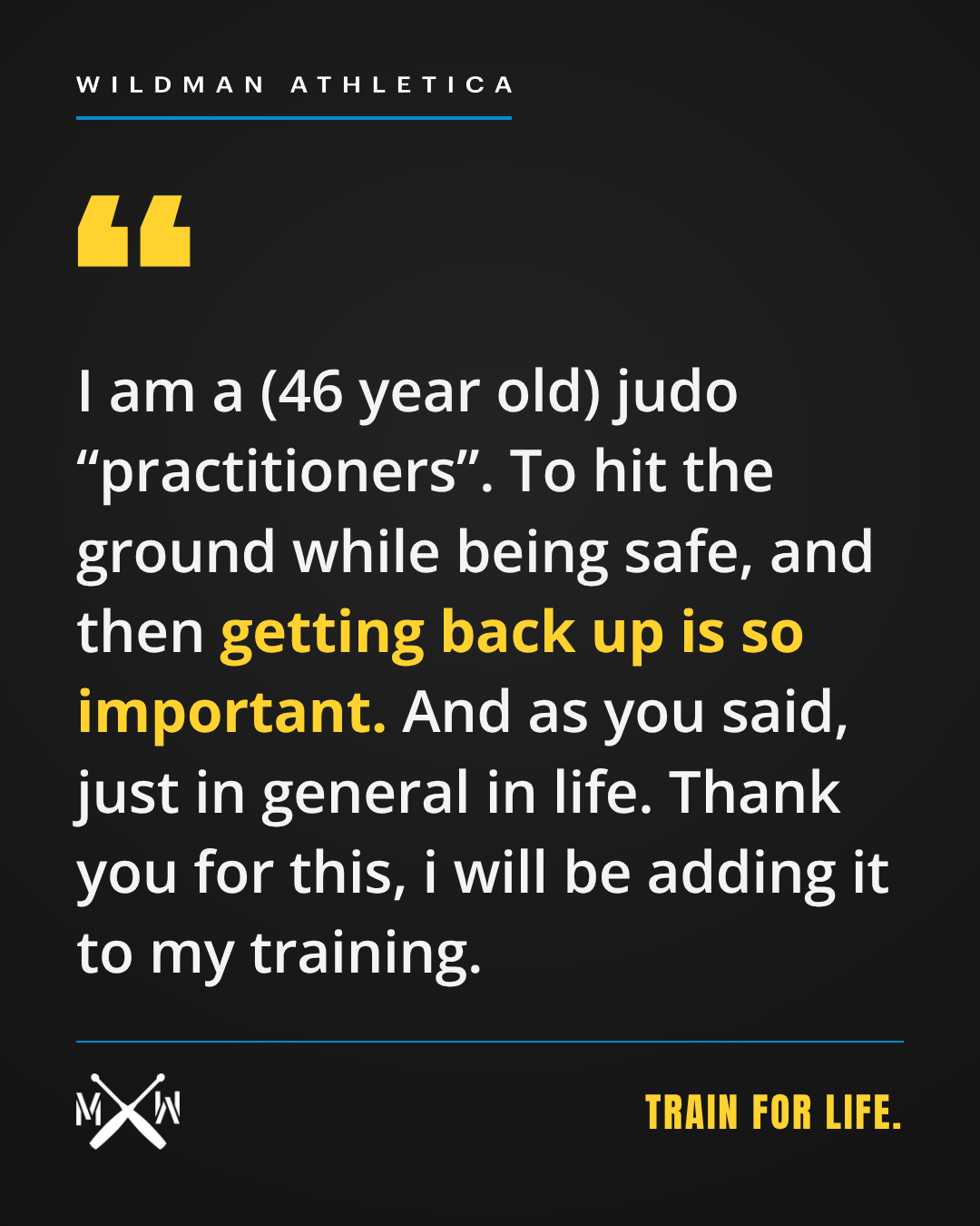 Testimonial: A 46-year-old judo practitioner on why getting back up is so important