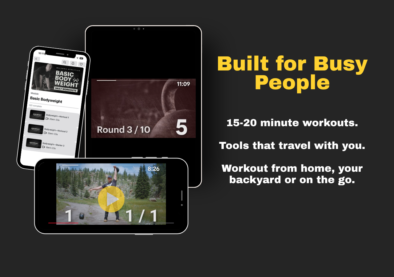 Built for busy people: 15-20 minute workouts