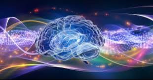 Illustration of brainwave activity across the brain