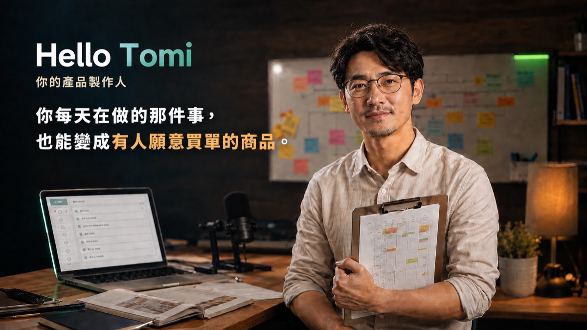Hello Tomi：你的產品製作人