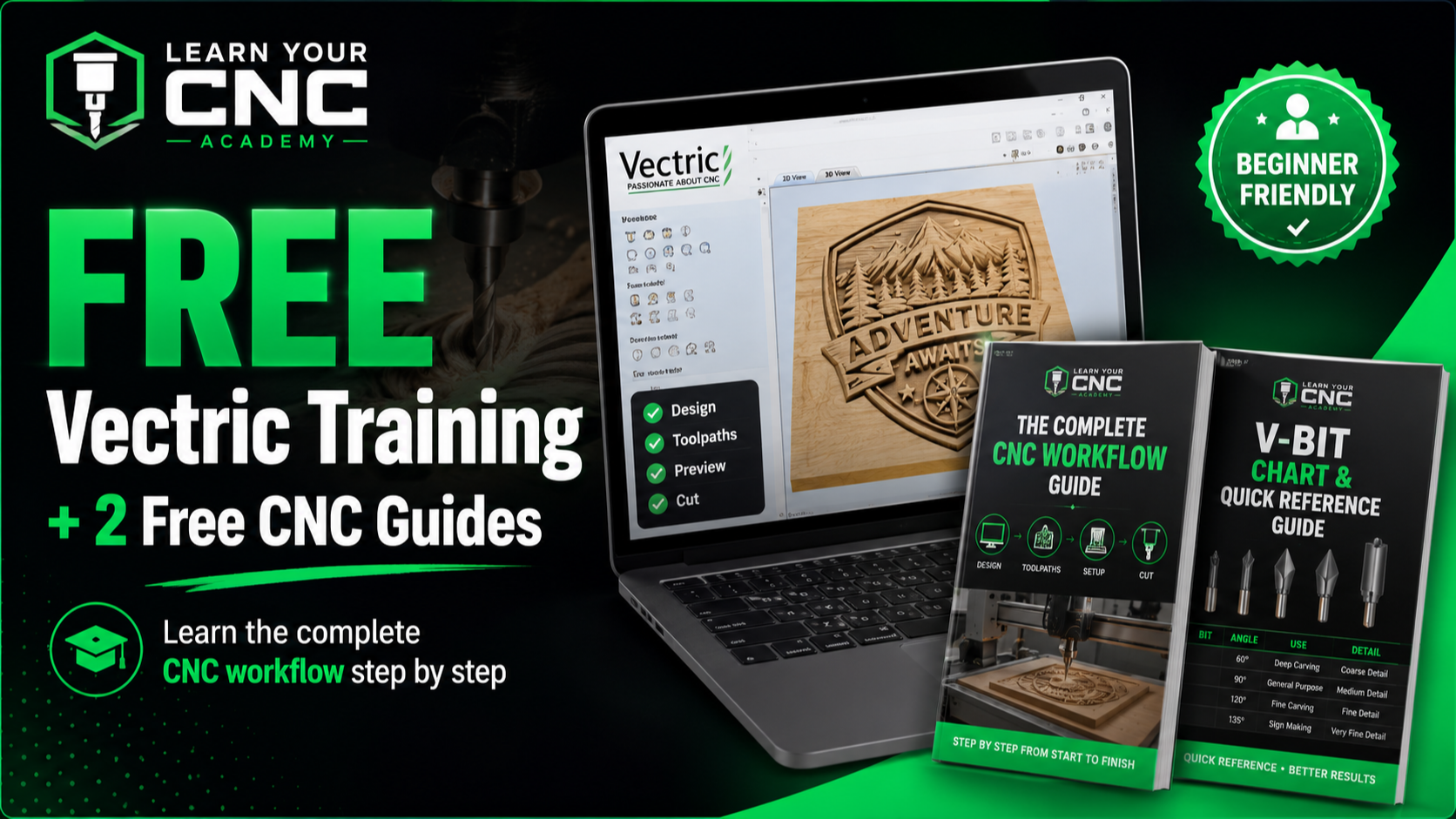 Free Vectric CNC training from Learn Your CNC Academy