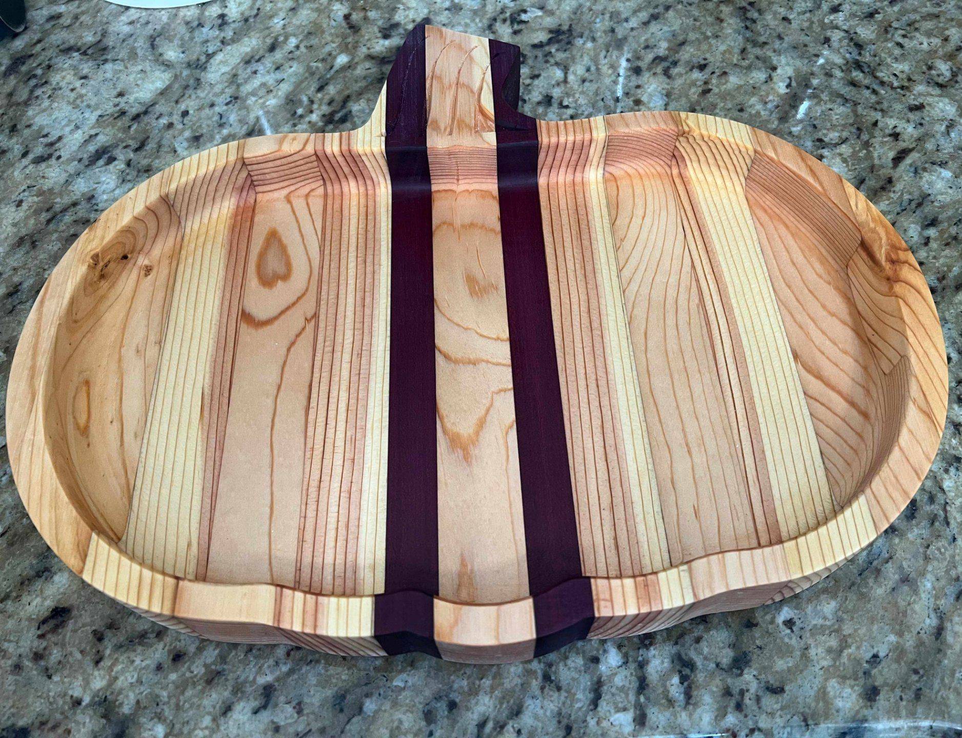 Pumpkin CNC tray made by Wayne Burton