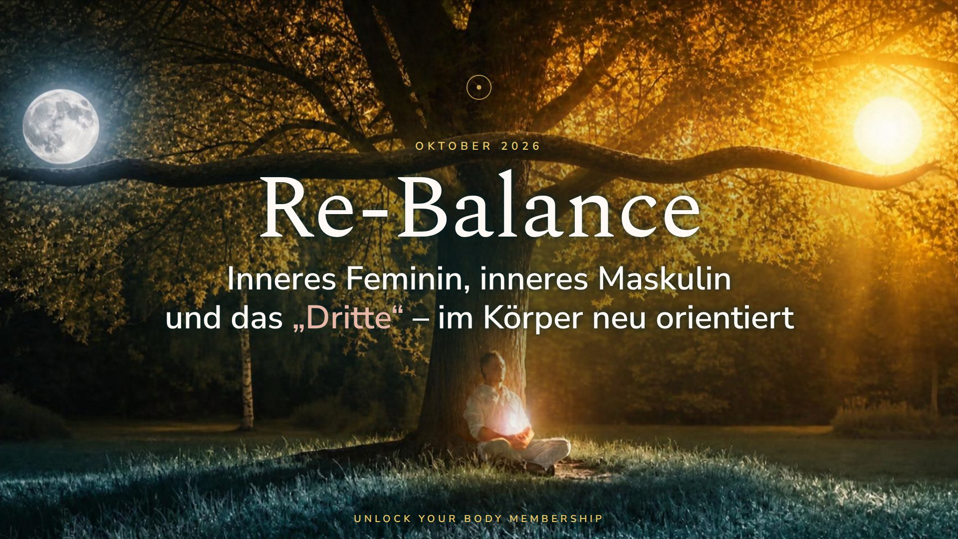 Re-Balance – Inneres Feminin, inneres Maskulin und das Dritte, im Körper neu orientiert. Monatsthema Oktober 2026 der Unlock Your Body Membership