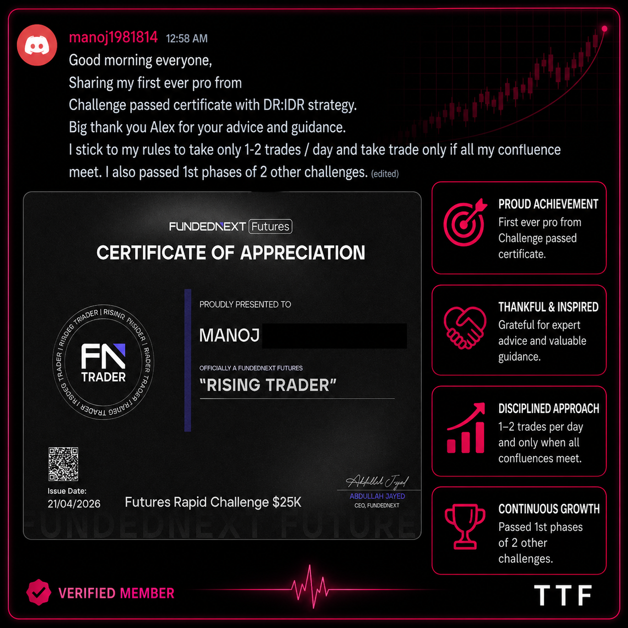 Member testimonial