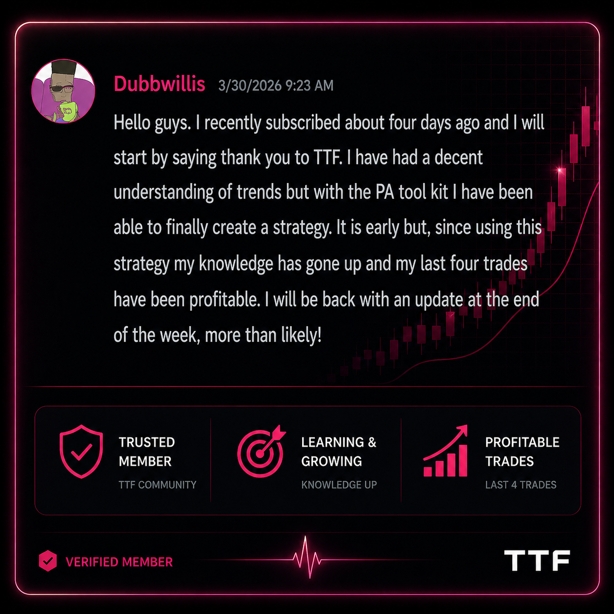 Member testimonial