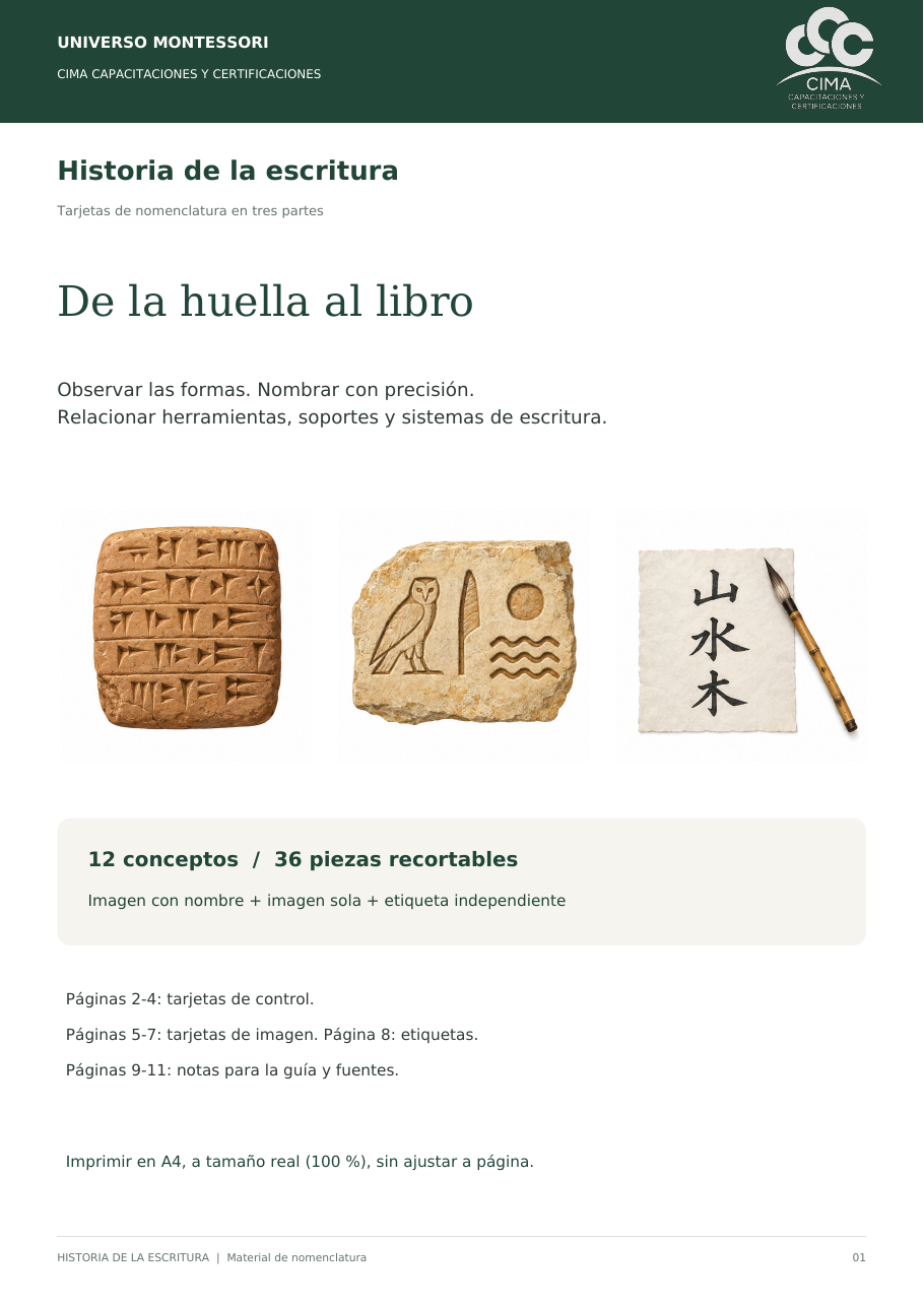 Portada Historia de la escritura