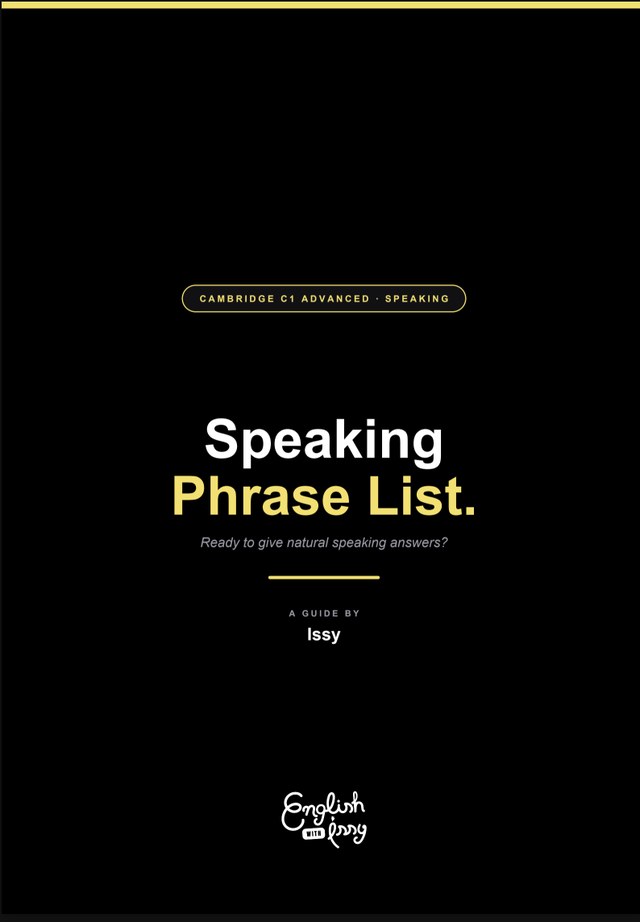 The C1 Advanced Speaking Phrase List