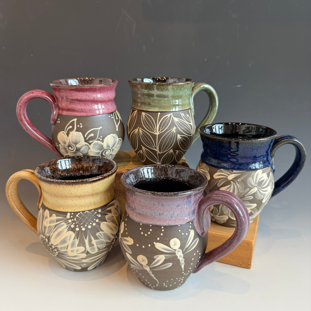 Handmade nature-inspired ceramic vessel