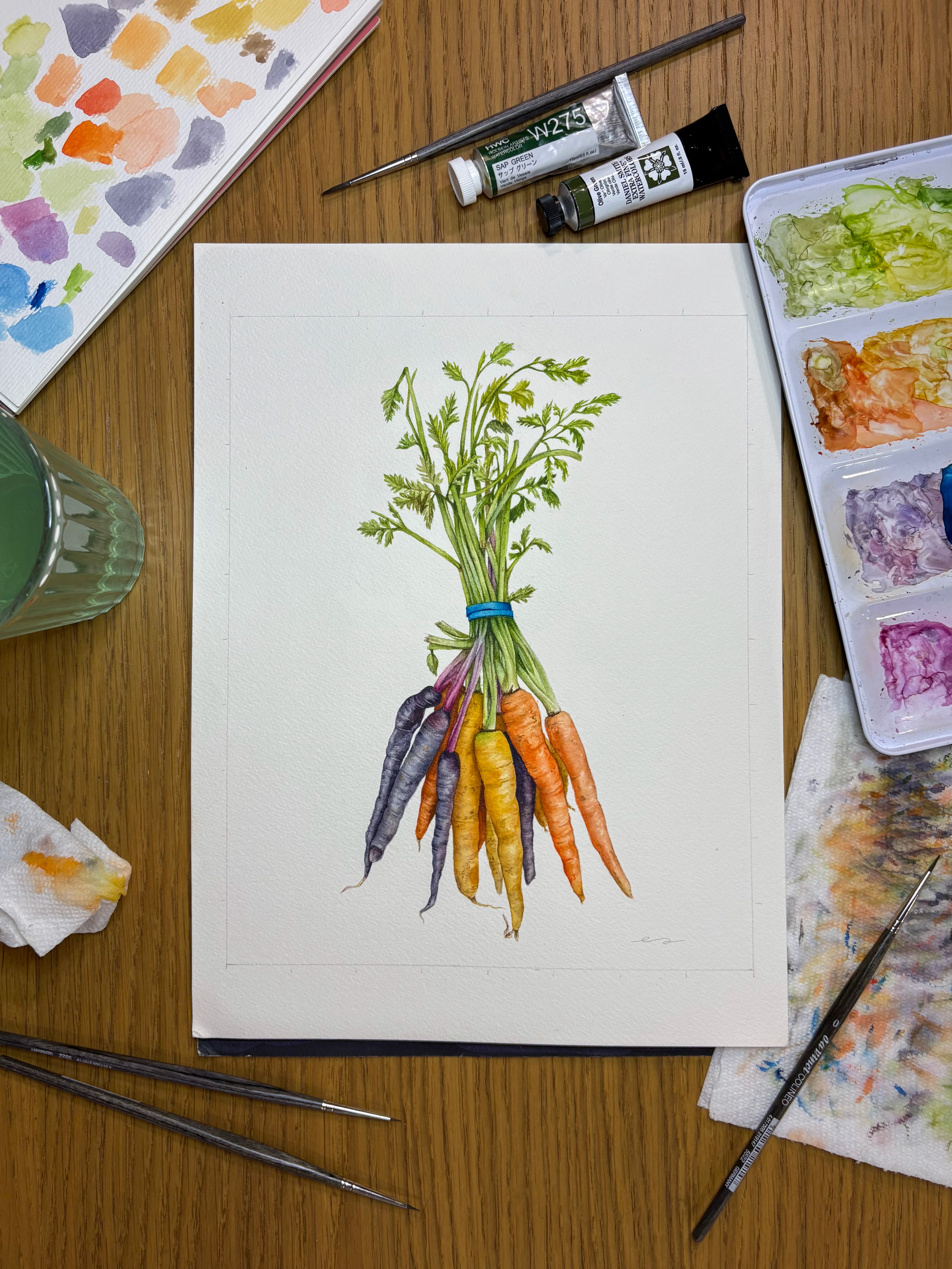 Finished watercolor painting