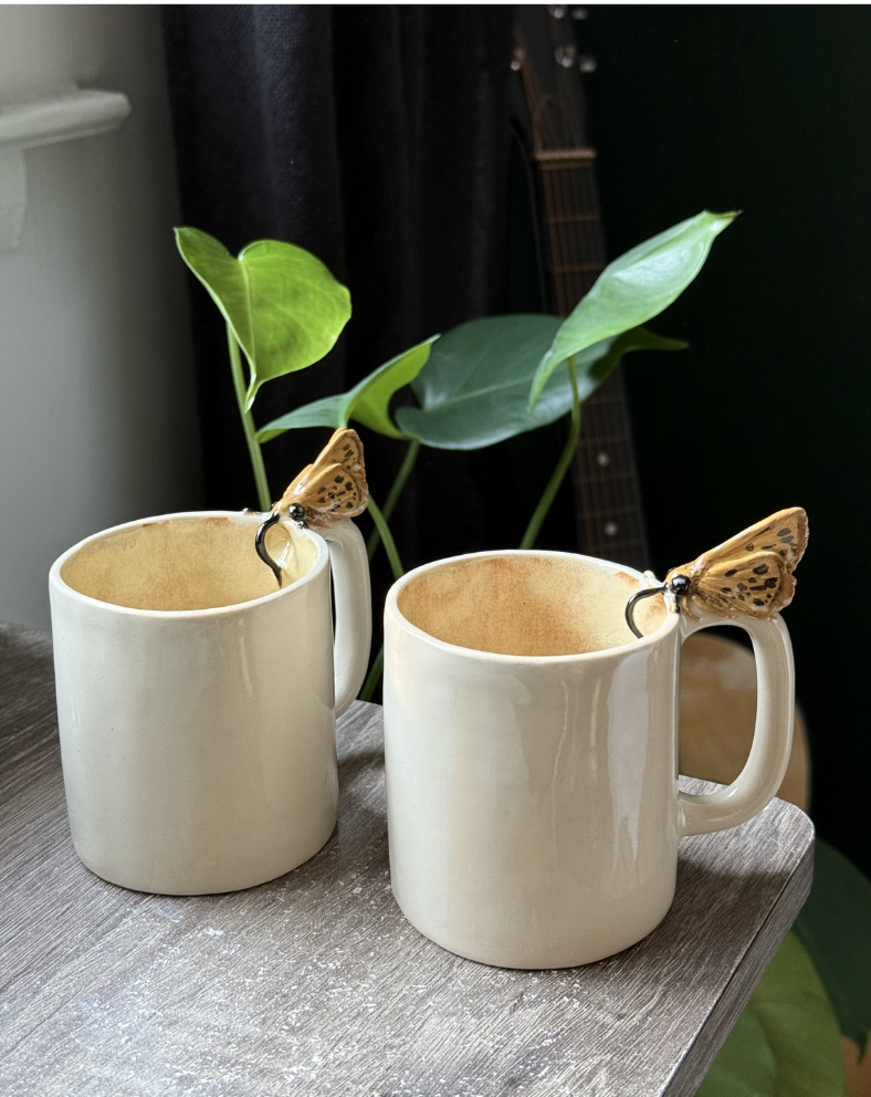 Nature-inspired ceramic mug by Leafbug Studio