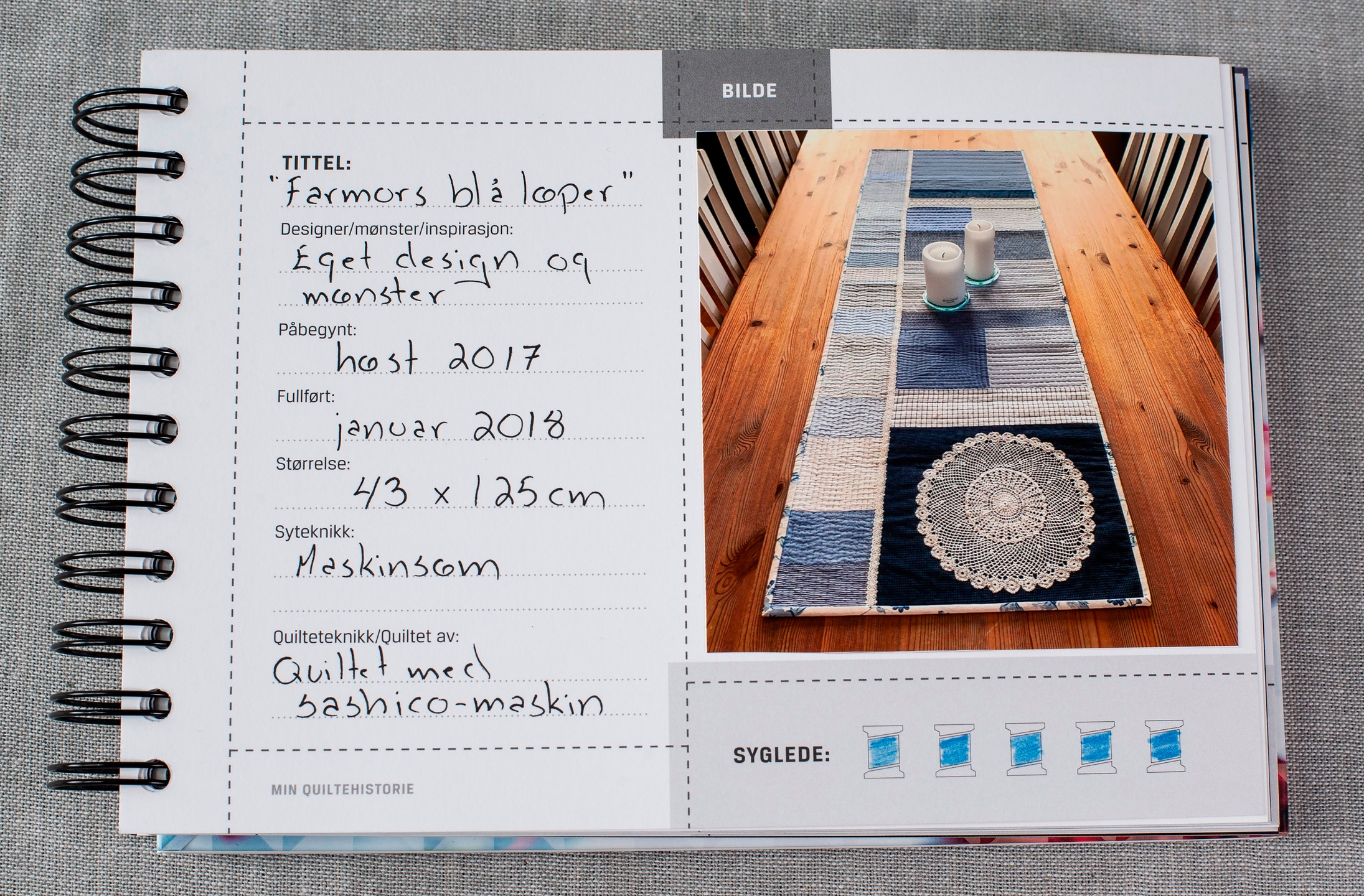 Oppslag inni Quiltejournalen
