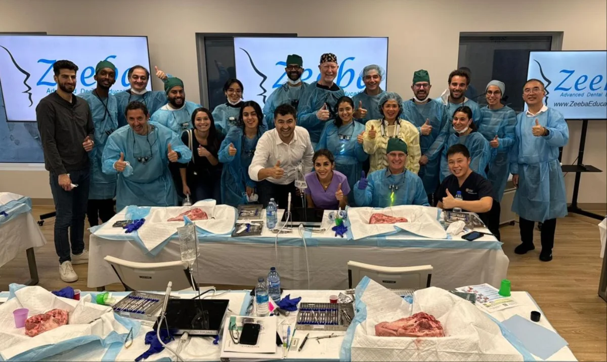 Dentists and Zeeba faculty together at a past hands-on soft tissue grafting workshop
