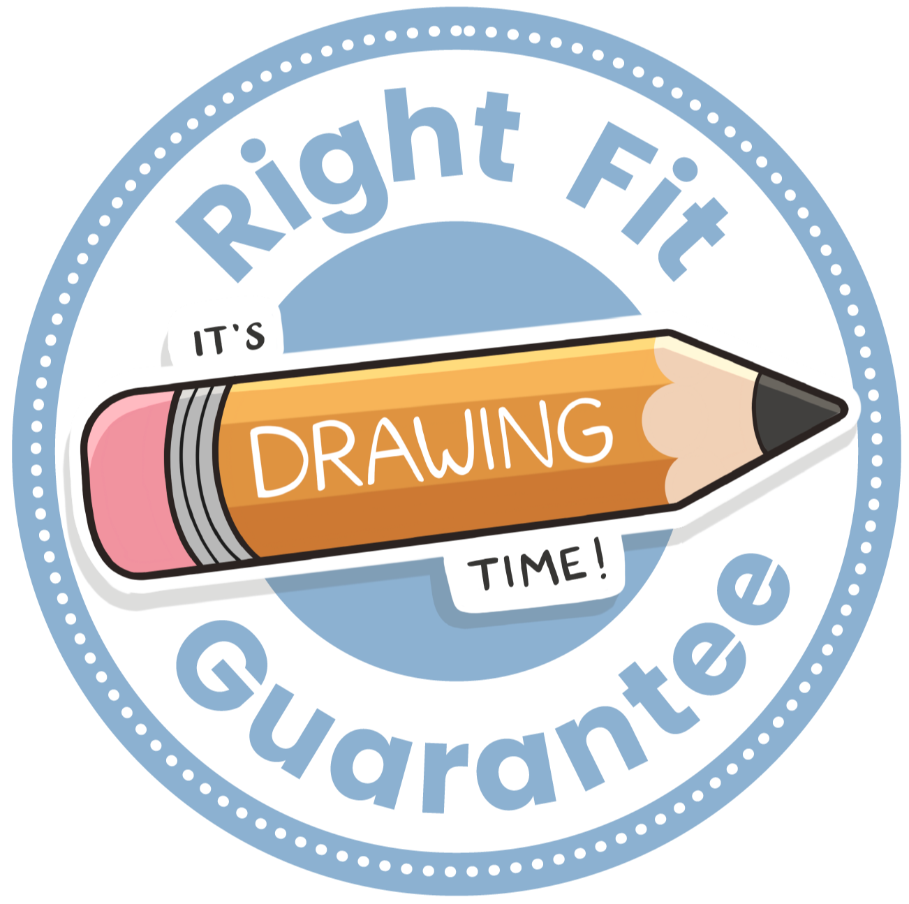14-day right-fit guarantee badge