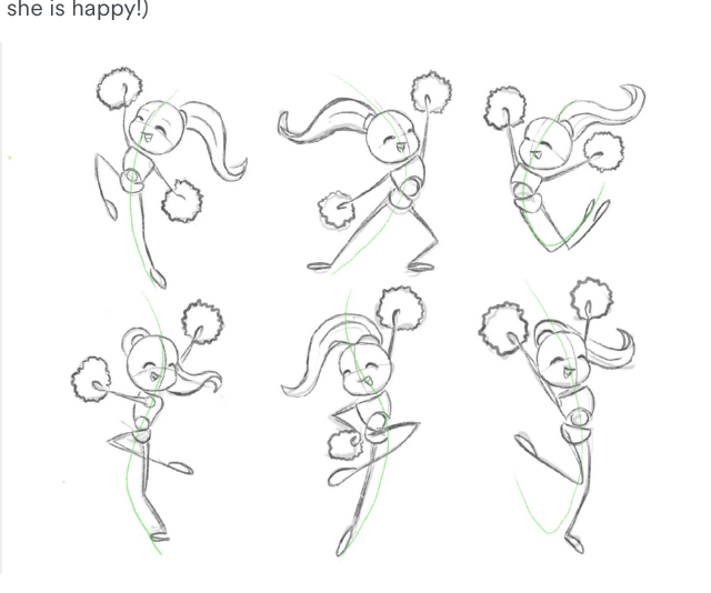 student's pose sketches