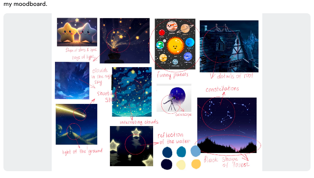 student's moodboard