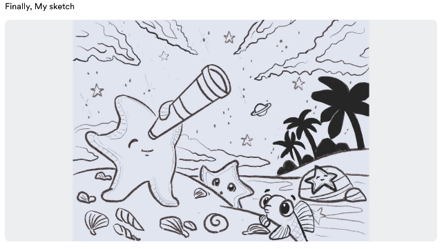 student's line art