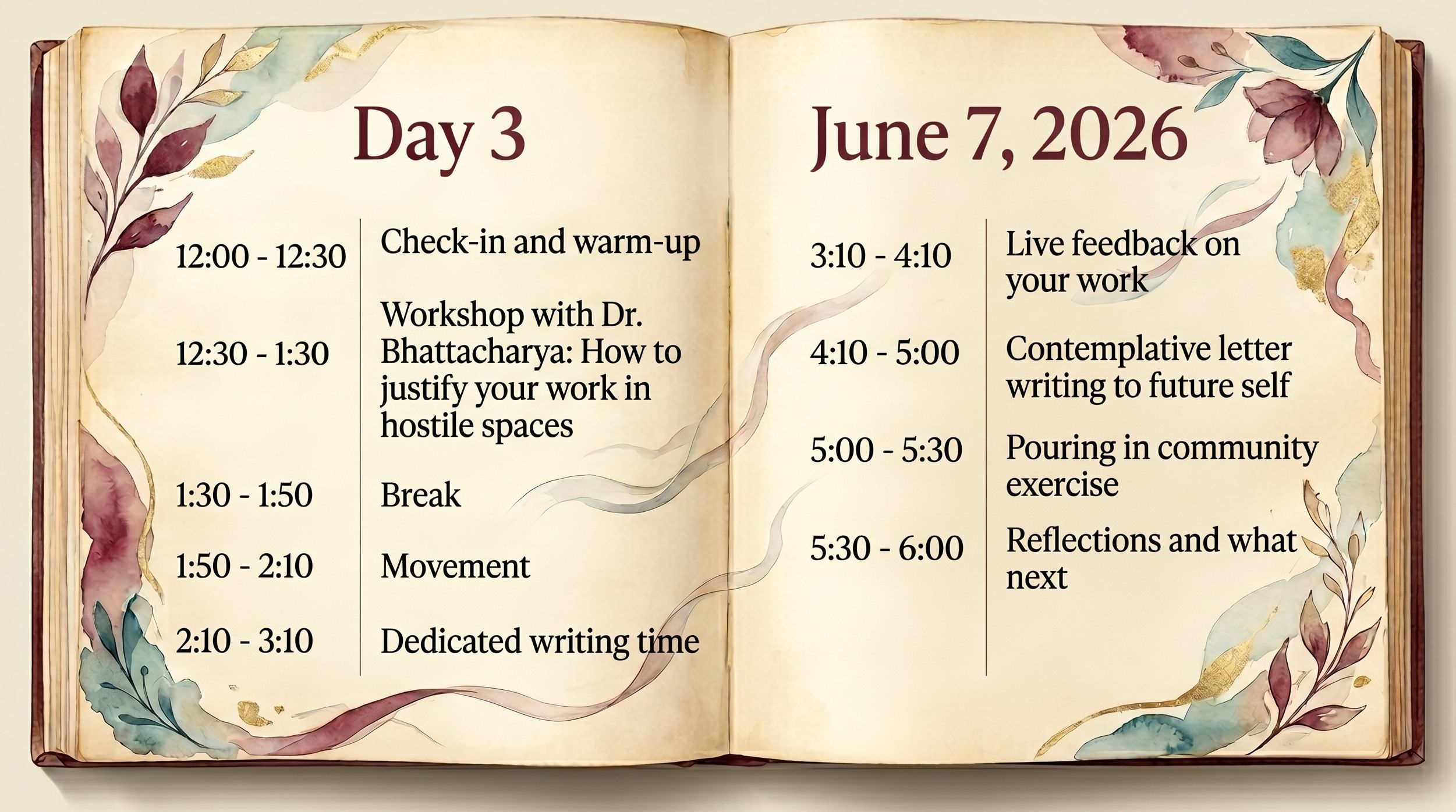 Day 3 - June 7, 2026 Schedule