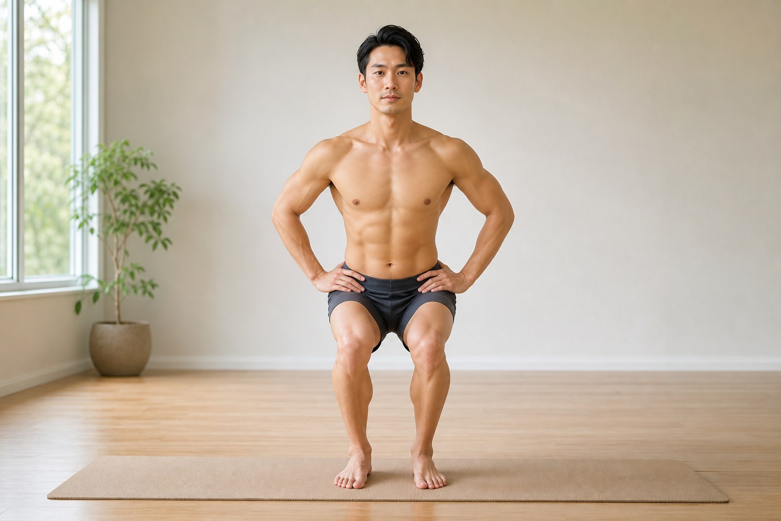 椅子のポーズの軽減法の例