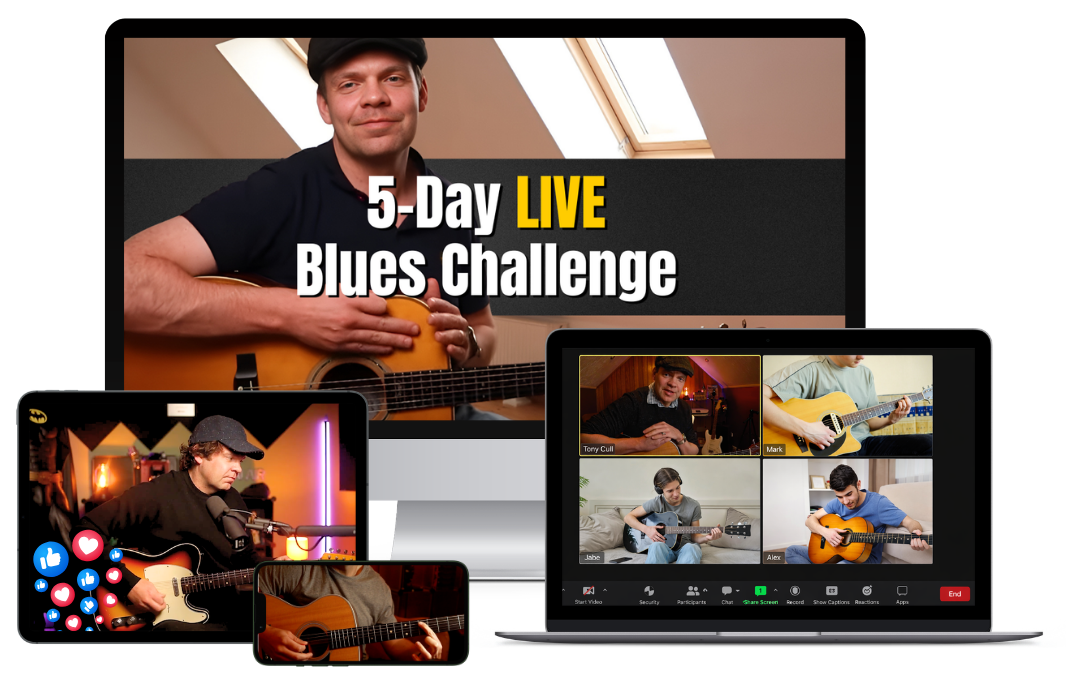 5-Day LIVE Blues Guitar Challenge Product Stack