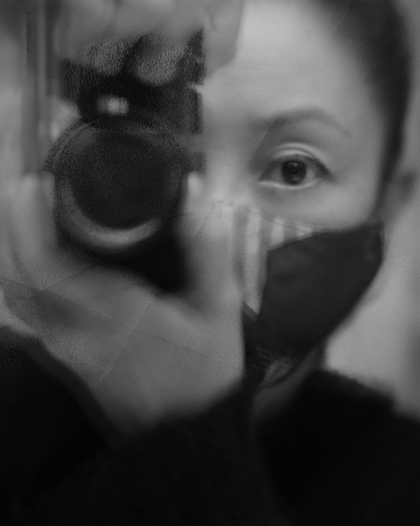 Thuan Anh Nguyen, a self portrait made through the camera she works with